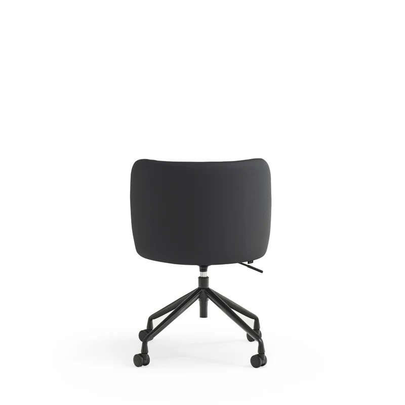 Sedia imbottita girevole con struttura in metallo su ruote Mogi di Teulat 59x53 h47 cm
