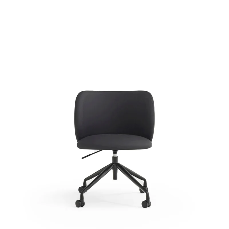 Sedia imbottita girevole con struttura in metallo su ruote Mogi di Teulat 59x53 h47 cm