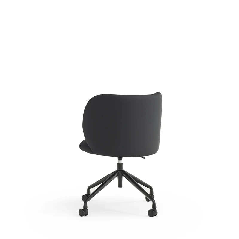 Sedia imbottita girevole con struttura in metallo su ruote Mogi di Teulat 59x53 h47 cm