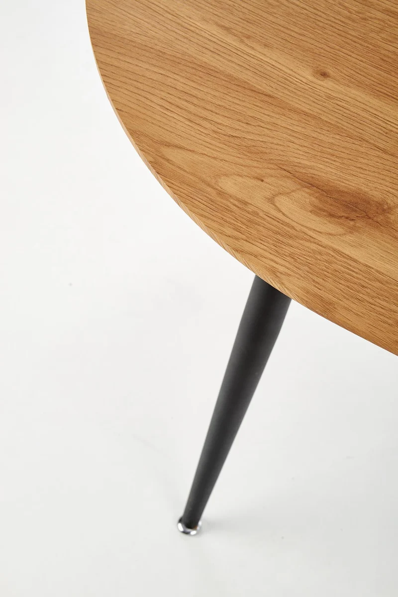 Tavolo allungabile in legno MDF laminato rovere e gambe in acciaio nero Colorado 120x80 cm - allungabile fino a 160 cm
