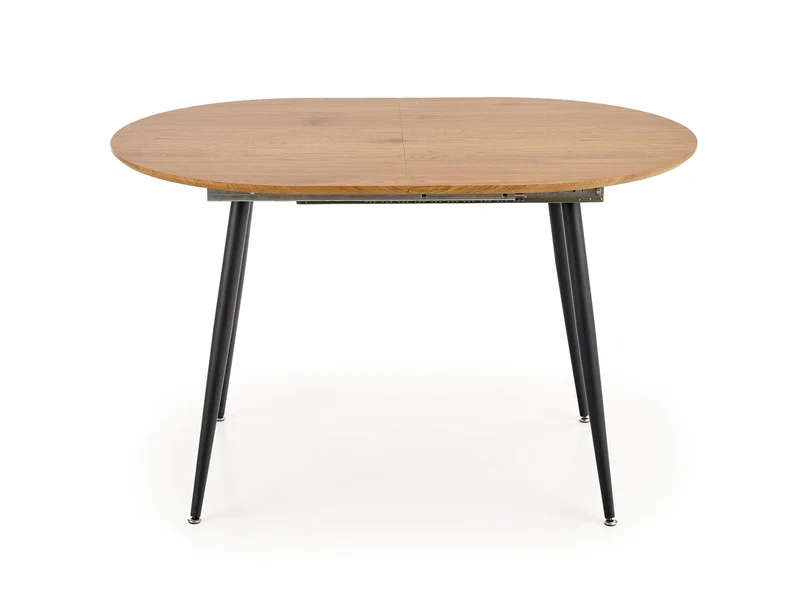 Tavolo allungabile in legno MDF laminato rovere e gambe in acciaio nero Colorado 120x80 cm - allungabile fino a 160 cm