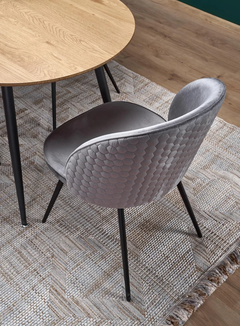 Tavolo allungabile in legno MDF laminato rovere e gambe in acciaio nero Colorado 120x80 cm - allungabile fino a 160 cm