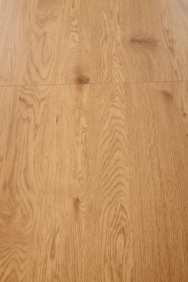 Tavolo allungabile in legno MDF laminato rovere e gambe in acciaio nero Colorado 120x80 cm - allungabile fino a 160 cm