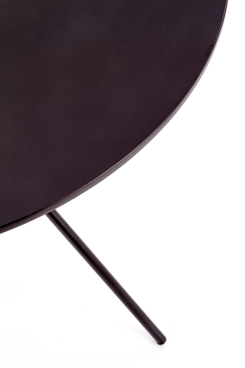 Tavolo tondo in MDF laccato e piede in metallo Fondi Ø 80 cm