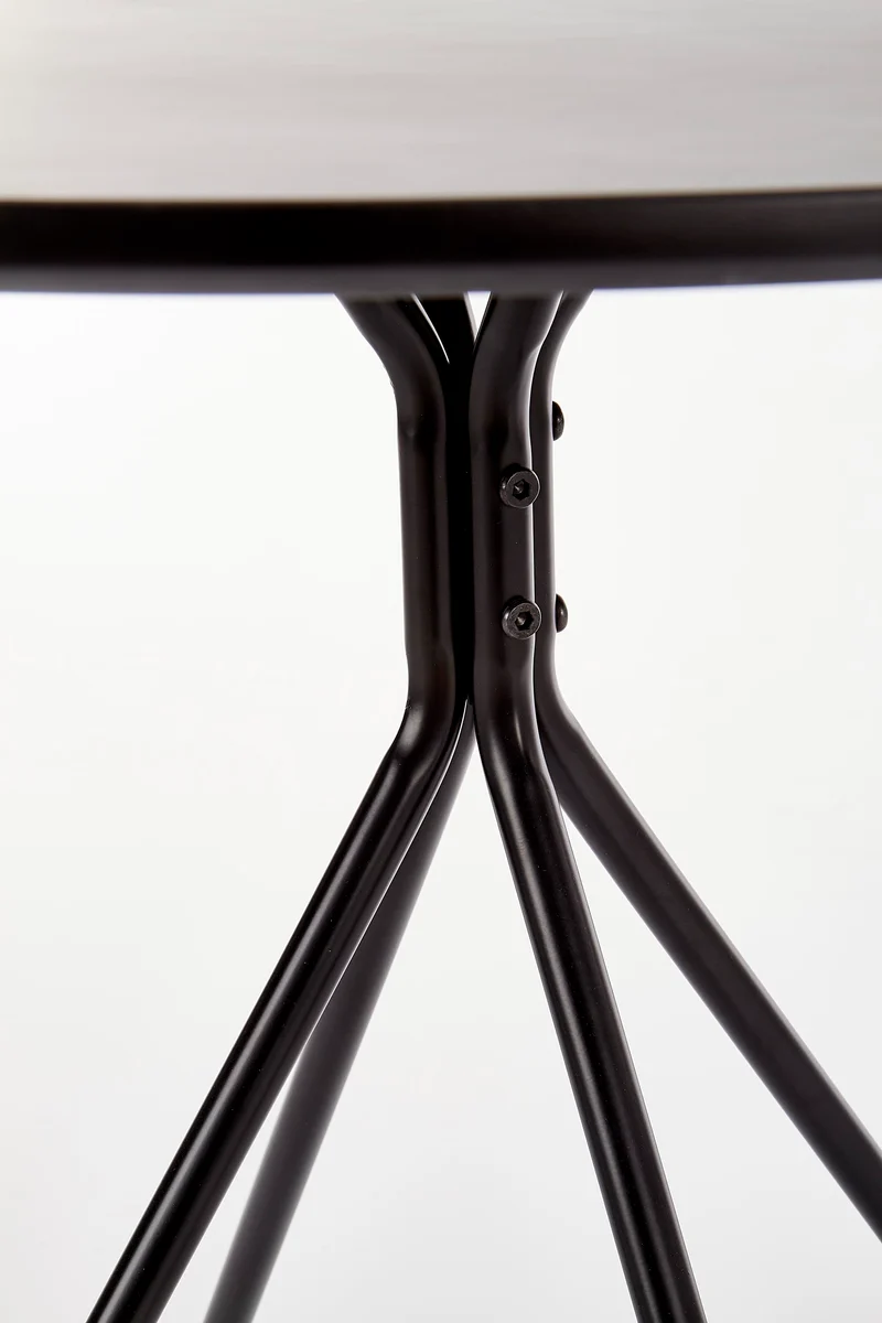 Tavolo tondo in MDF laccato e piede in metallo Fondi Ø 80 cm
