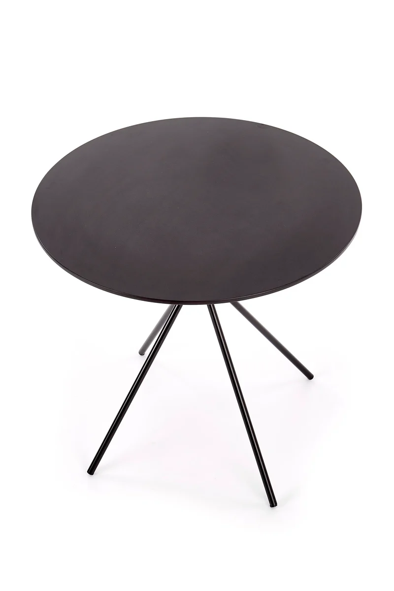 Tavolo tondo in MDF laccato e piede in metallo Fondi Ø 80 cm