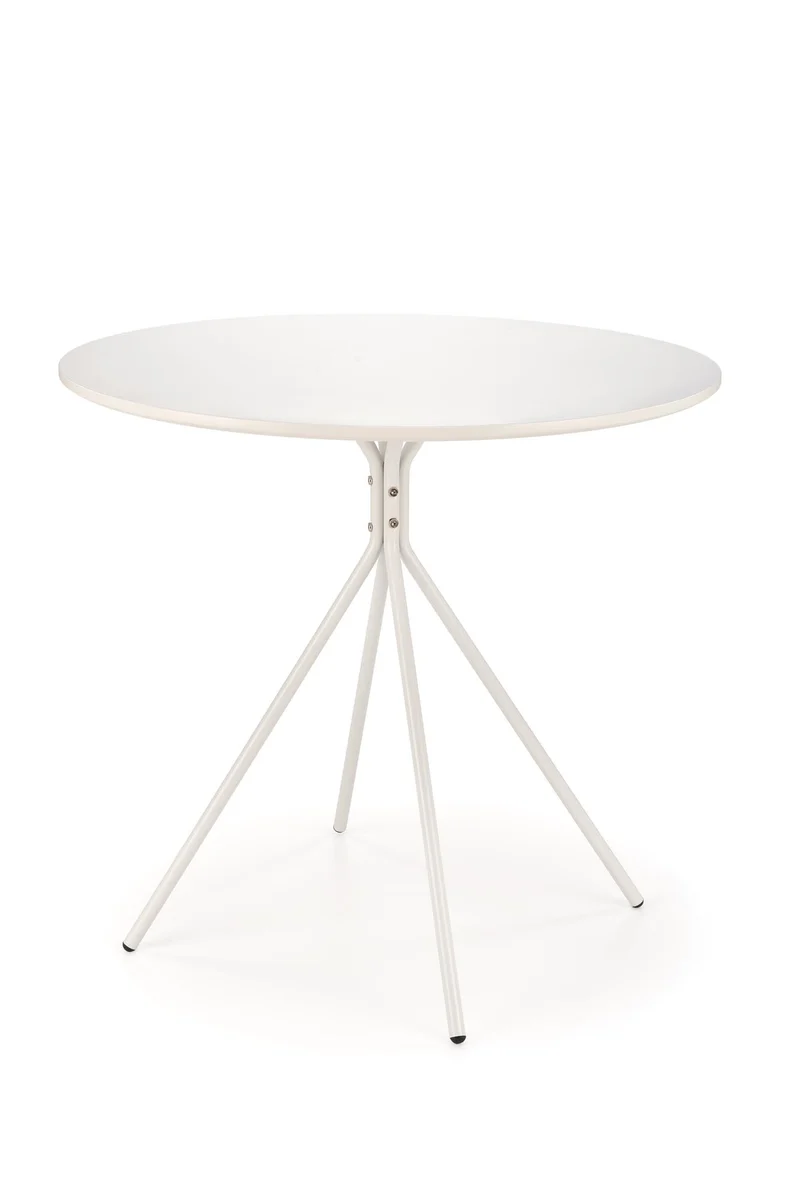 Tavolo tondo in MDF laccato e piede in metallo Fondi Ø 80 cm
