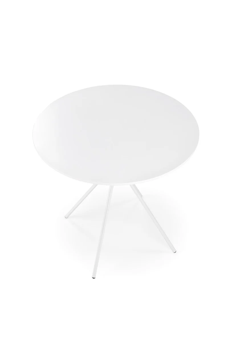 Tavolo tondo in MDF laccato e piede in metallo Fondi Ø 80 cm