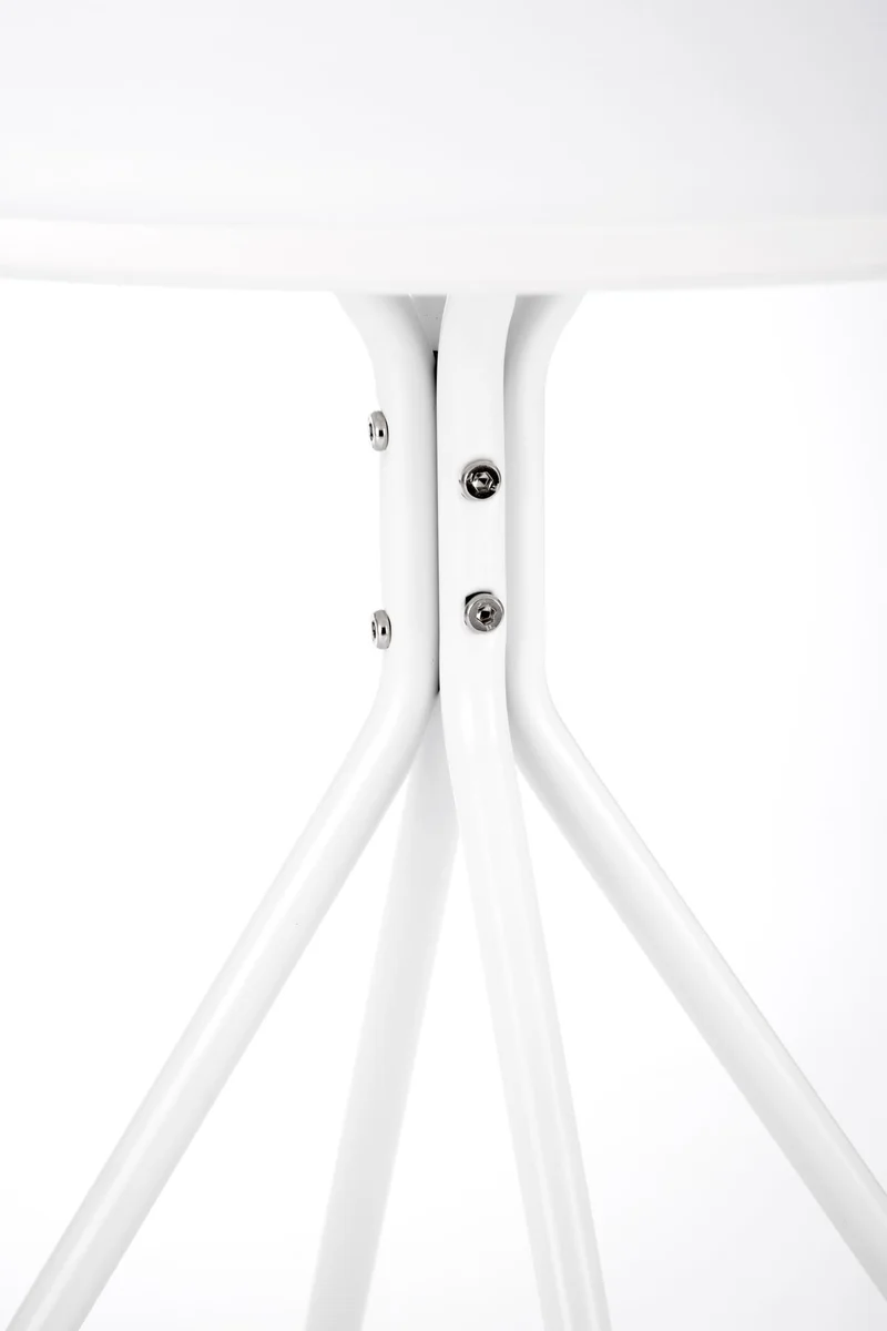 Tavolo tondo in MDF laccato e piede in metallo Fondi Ø 80 cm