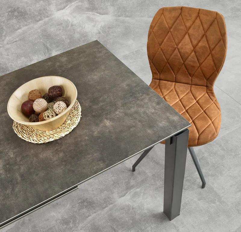Tavolo allungabile in ceramica con gambe in acciaio nero Horizon 120x85 cm - allungabile a 180 cm