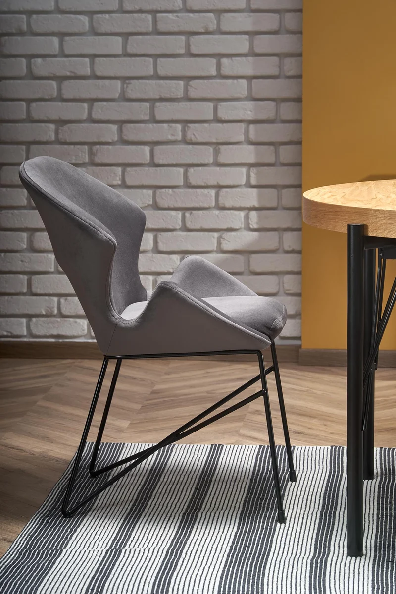 Tavolo tondo allungabile in MDF impiallacciato rovere con gambe in acciaio nero Inferno Ø 100 cm - allungabile a 300cm