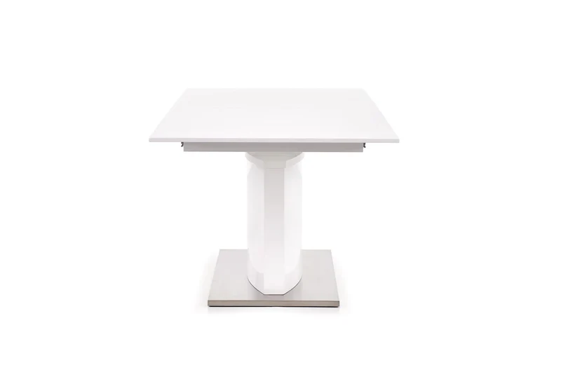 Tavolo allungabile in legno MDF laccato bianco con base in acciaio Marcello 180x90 cm - allungabile fino a 220 cm