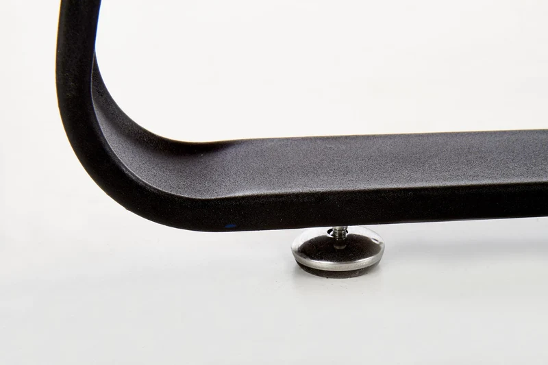 Tavolo tondo in MDF laminato rovere e piede in metallo nero Looper Ø 120 cm