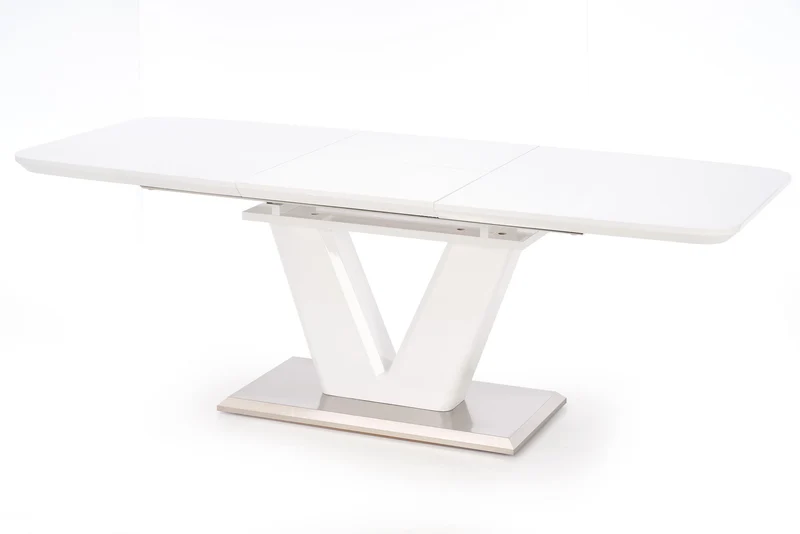Tavolo allungabile in legno MDF laccato bianco Mistral 160x90 cm - allungabile fino a 220 cm
