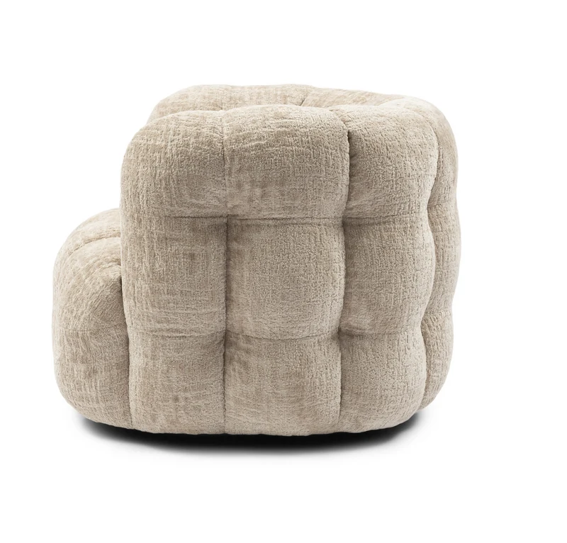 Riviera Maison Arosa Swivel Sessel, Open Weave, Natural