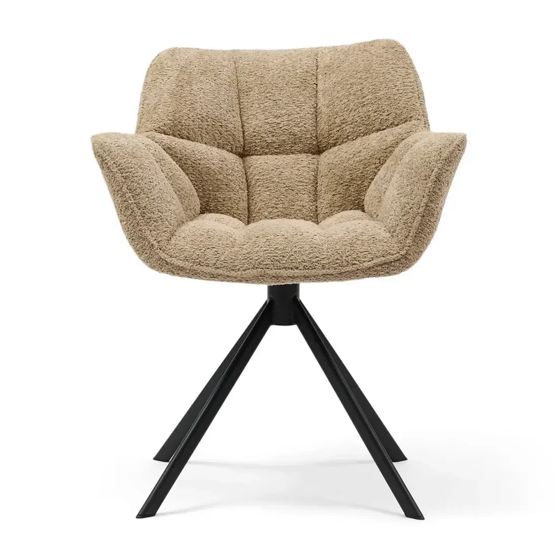 Riviera Maison Drehbarer Esszimmerstuhl Carnaby, Soft Walnut