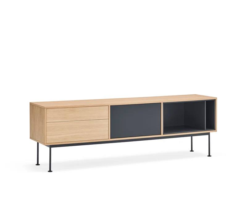 Mobile TV quercia grigio antracite Yoko di Teulat 180x59 cm