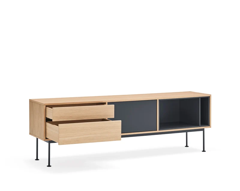 Mobile TV quercia grigio antracite Yoko di Teulat 180x59 cm