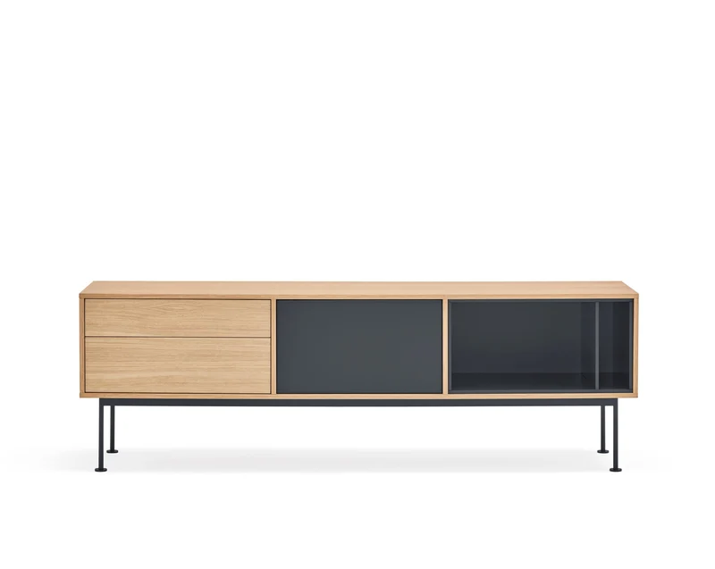 Mobile TV quercia grigio antracite Yoko di Teulat 180x59 cm