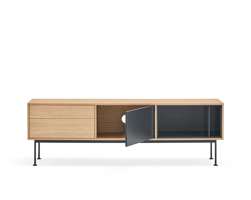 Mobile TV quercia grigio antracite Yoko di Teulat 180x59 cm