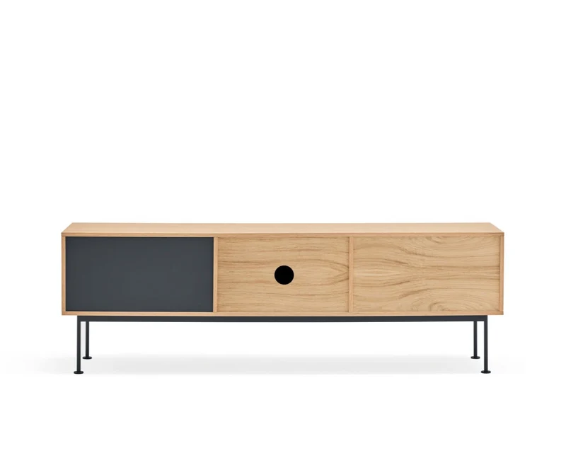 Mobile TV quercia grigio antracite Yoko di Teulat 180x59 cm