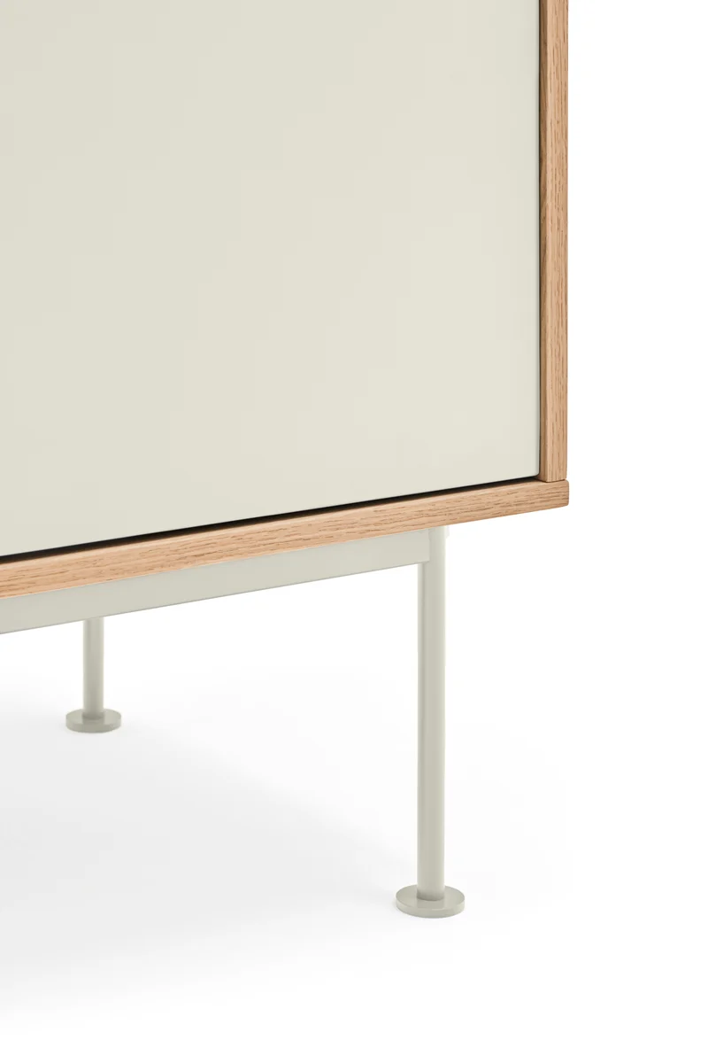 Madia 3 cassetti 2 ante quercia crema Yoko di Teulat 180x81 cm