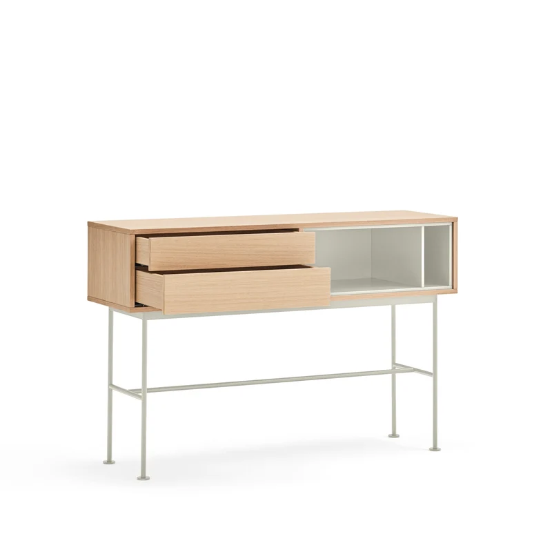 Consolle 2 cassetti quercia crema Yoko di Teulat 120x80 cm