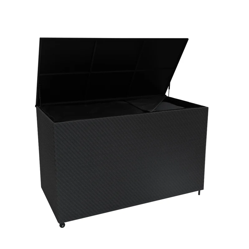 Baule Serafina in Rattan 996L per Esterno – Nero