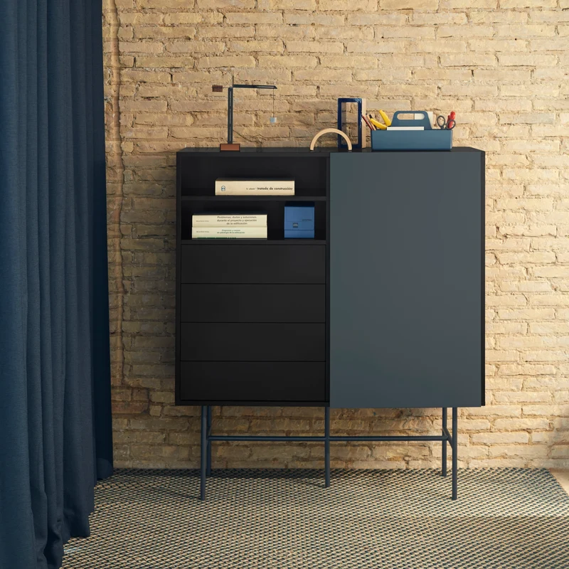 Credenza 4 cassetti anta scorrevole Nube di Teulat 120x140
