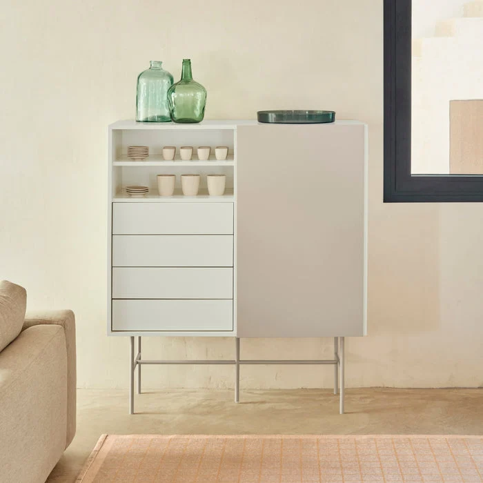 Credenza 4 cassetti anta scorrevole Nube di Teulat 120x140