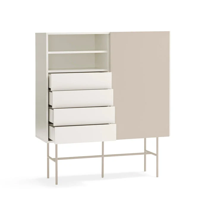 Credenza 4 cassetti anta scorrevole Nube di Teulat 120x140