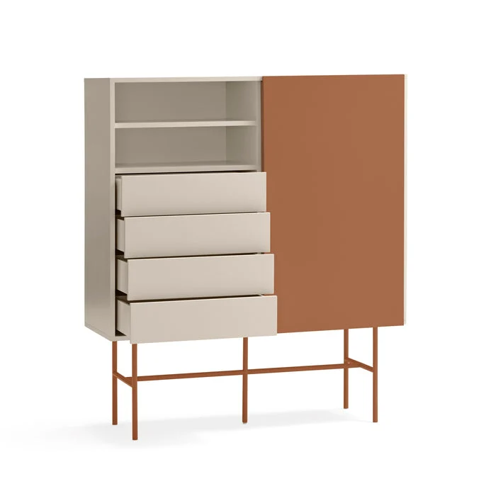 Credenza 4 cassetti anta scorrevole Nube di Teulat 120x140