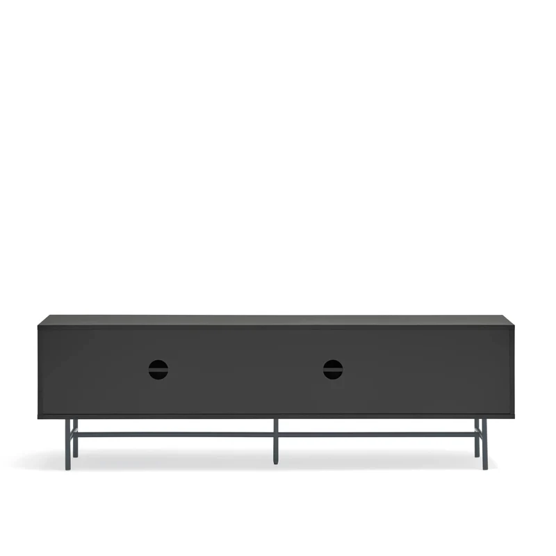 Mobile TV 2 ante e 2 cassetti laccato con piede in ferro Nube di Teulat 180x56 cm