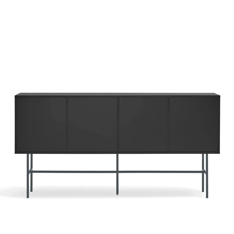 Madia 3 cassetti anta scorrevole laccata con piede in ferro Nube di Teulat 180x45cm