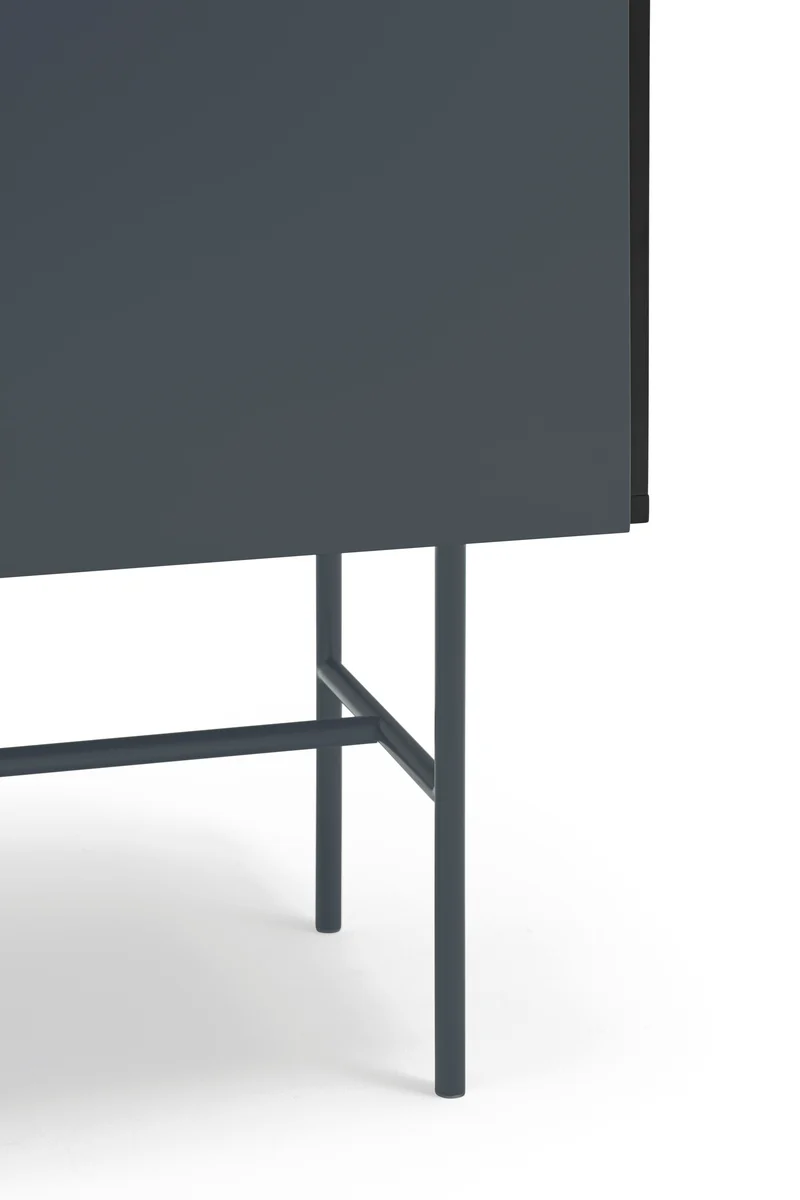 Madia 3 cassetti anta scorrevole laccata con piede in ferro Nube di Teulat 180x45cm