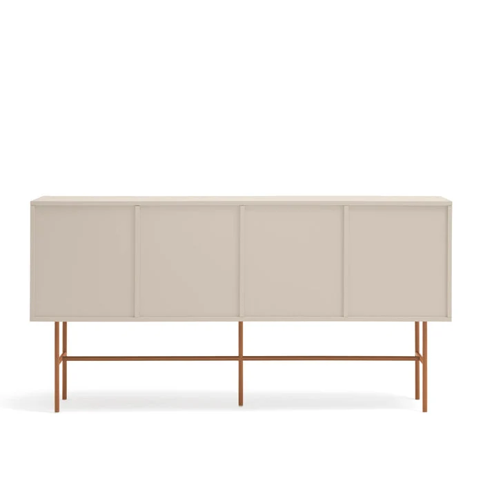 Madia 3 cassetti anta scorrevole laccata con piede in ferro Nube di Teulat 180x45cm