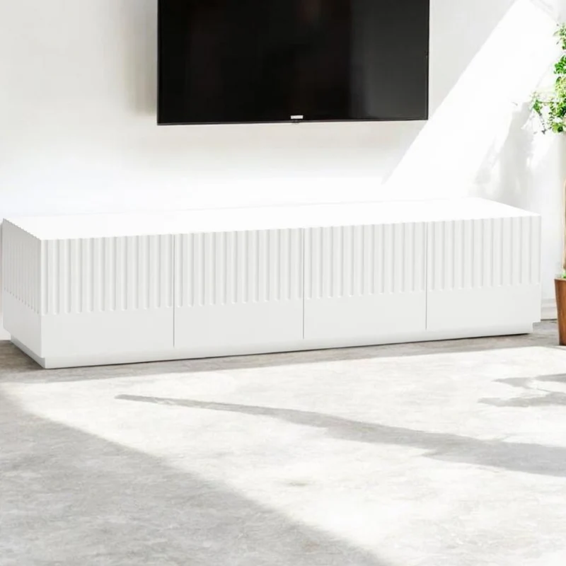 Mobile TV 4 ante 2 cassetti nero Doric di Teulat 182x48 cm