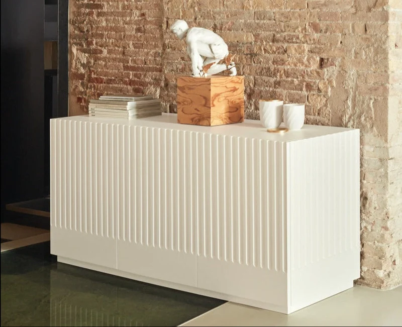 Madia bianca 3 ante Doric di Teulat 148x48 cm