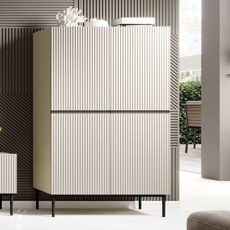Credenza cachemire 2 ante con piede in metallo nero Nicole 100x160 cm