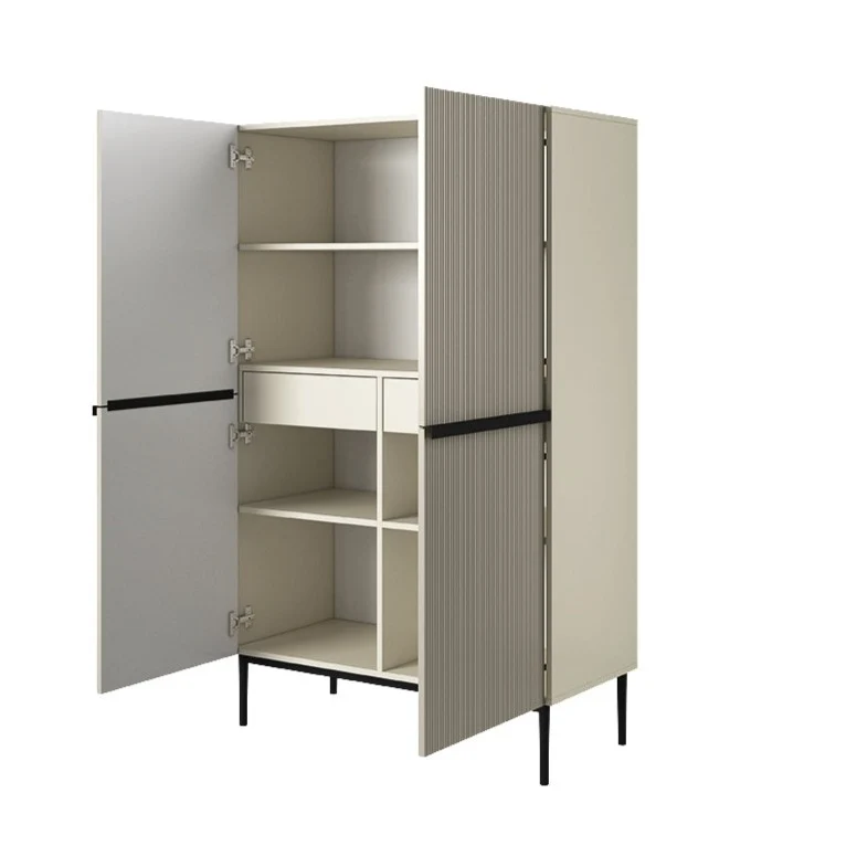 Credenza cachemire 2 ante con piede in metallo nero Nicole 100x160 cm