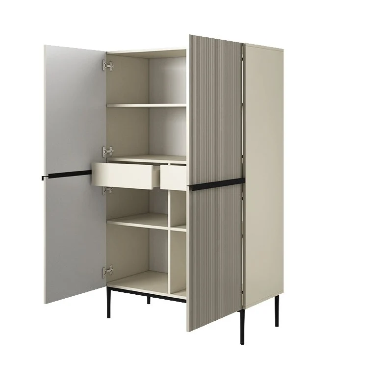 Credenza cachemire 2 ante con piede in metallo nero Nicole 100x160 cm