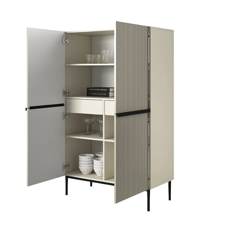 Credenza cachemire 2 ante con piede in metallo nero Nicole 100x160 cm