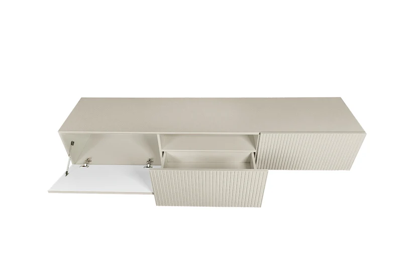Mobile TV sospeso cachemire con 2 ante a ribalta 1 cassetto Nicole 200 x 45 cm