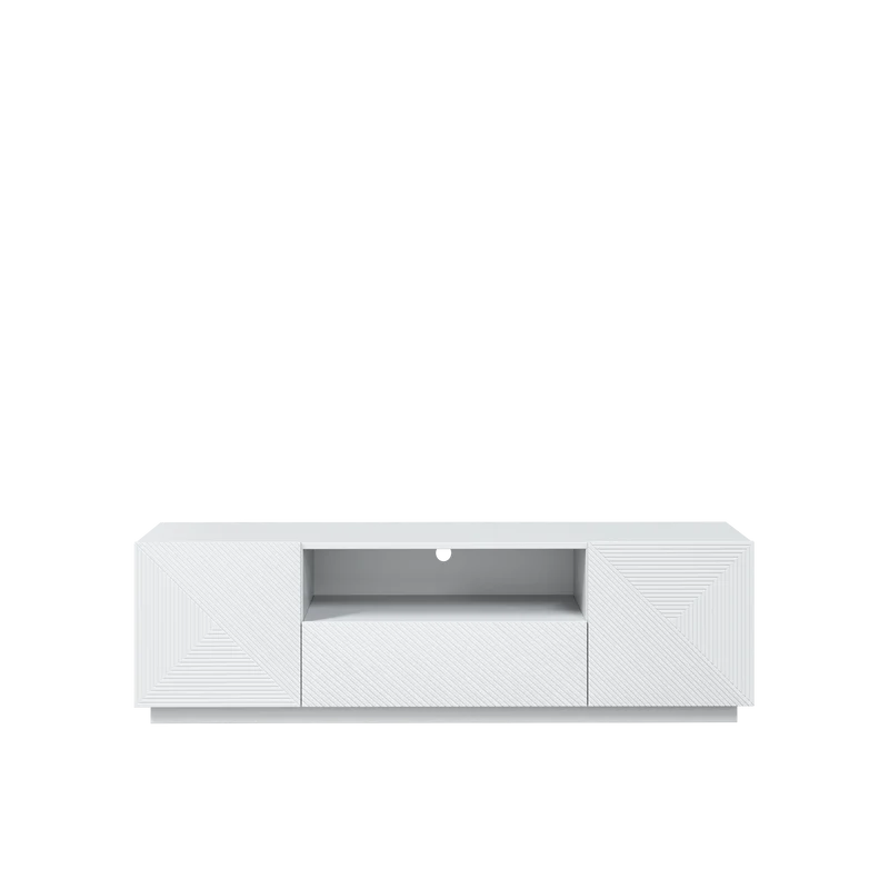Mobile TV 2 ante 1 cassetto in legno laminato Asha 167 x 40 cm