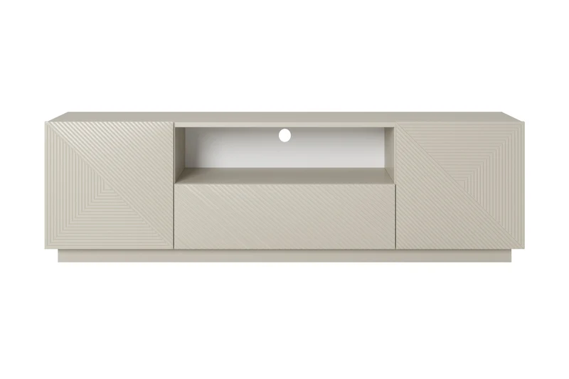 Mobile TV 2 ante 1 cassetto in legno laminato Asha 167 x 40 cm