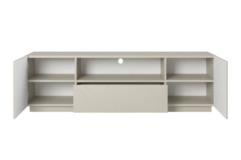 Mobile TV 2 ante 1 cassetto in legno laminato Asha 167 x 40 cm