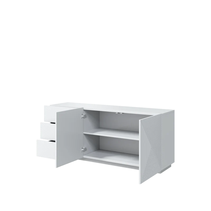 Madia 2 ante 3 cassetti in legno laminato Asha 167x43 cm