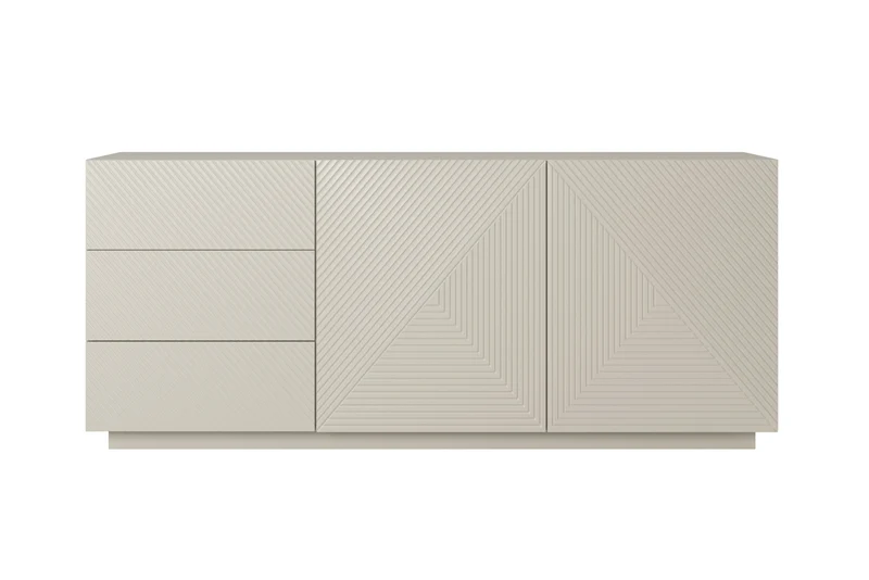 Madia 2 ante 3 cassetti in legno laminato Asha 167x43 cm