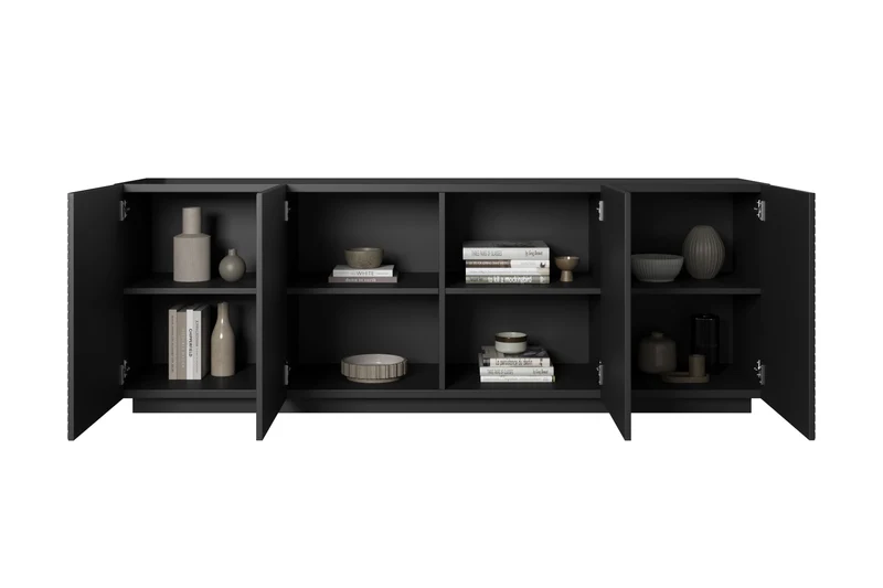 Madia 4 ante in legno laminato Asha 200 x 43 cm