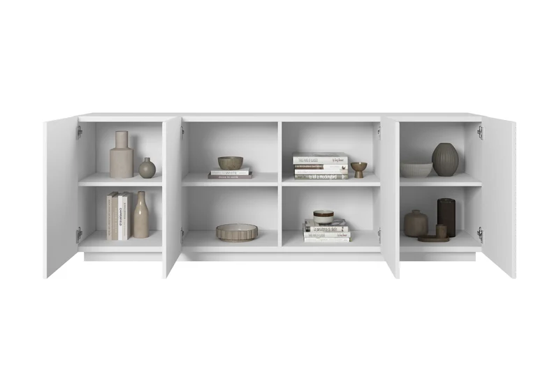 Madia 4 ante in legno laminato Asha 200 x 43 cm